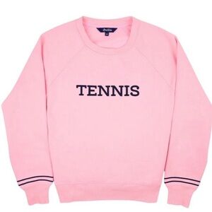 Ame & Lulu Pink Tennis Crew Neck Sweater in a Medium